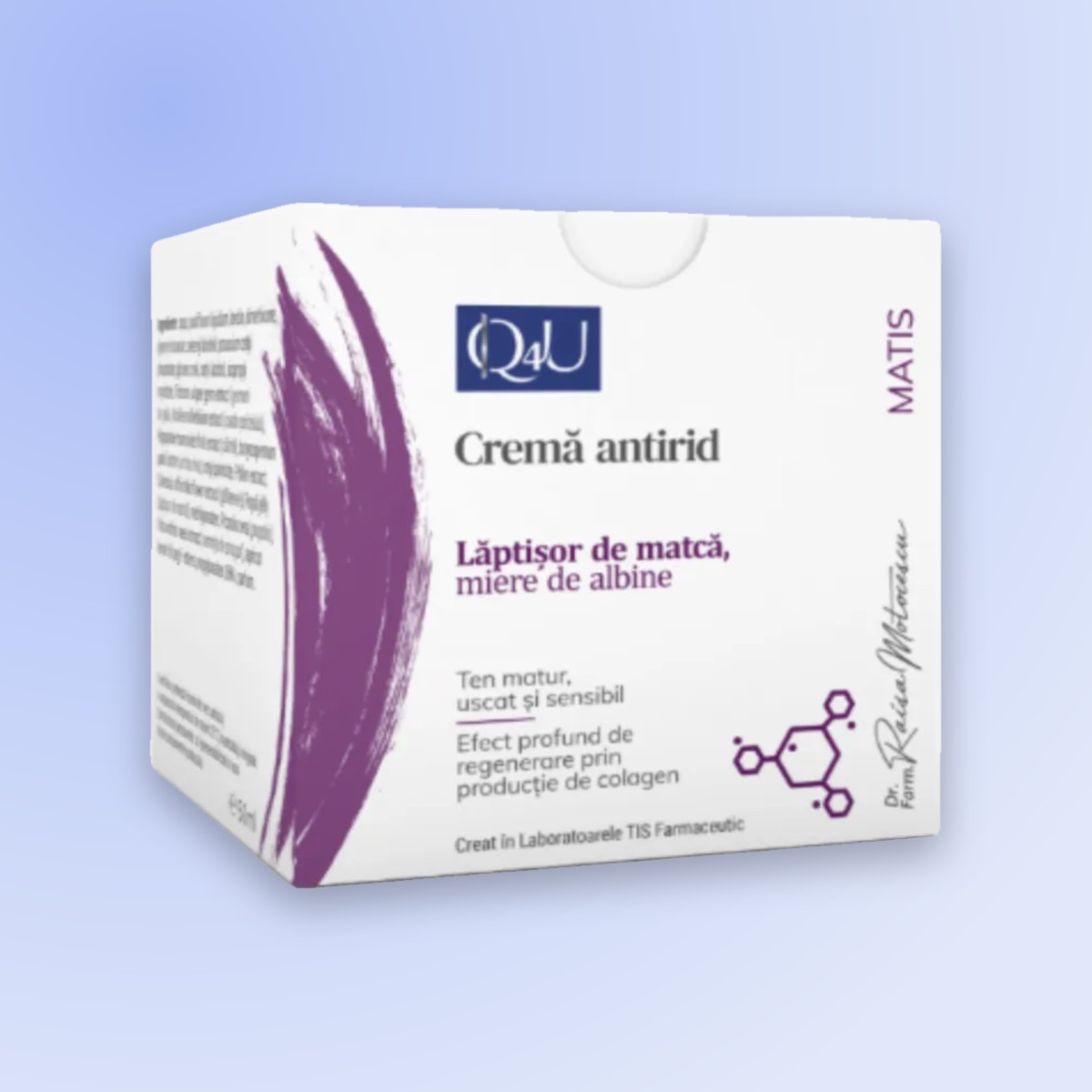 TIS Cremă antirid cu laptișor de matcă – Produs, 50 ml