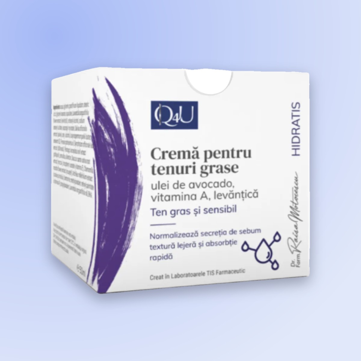 TIS Q4U Cremă pentru tenuri grase, 50 ml
