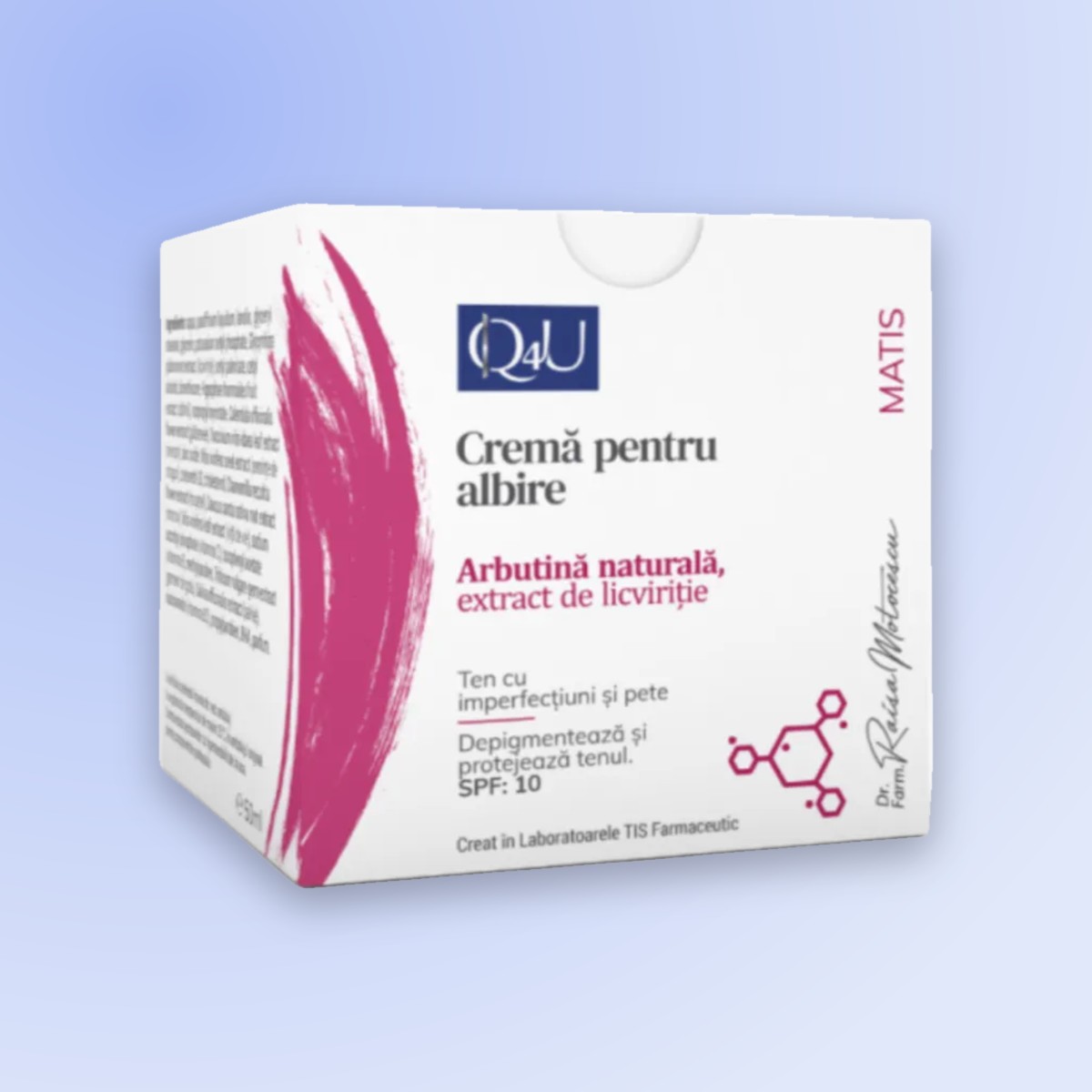 TIS Q4U Cremă pentru albire, 50 ml