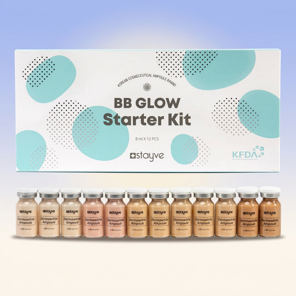 Set 12 Fiole Tratament Facial BB-Glow Meso Cream MakeUp Temporar Microneedeling