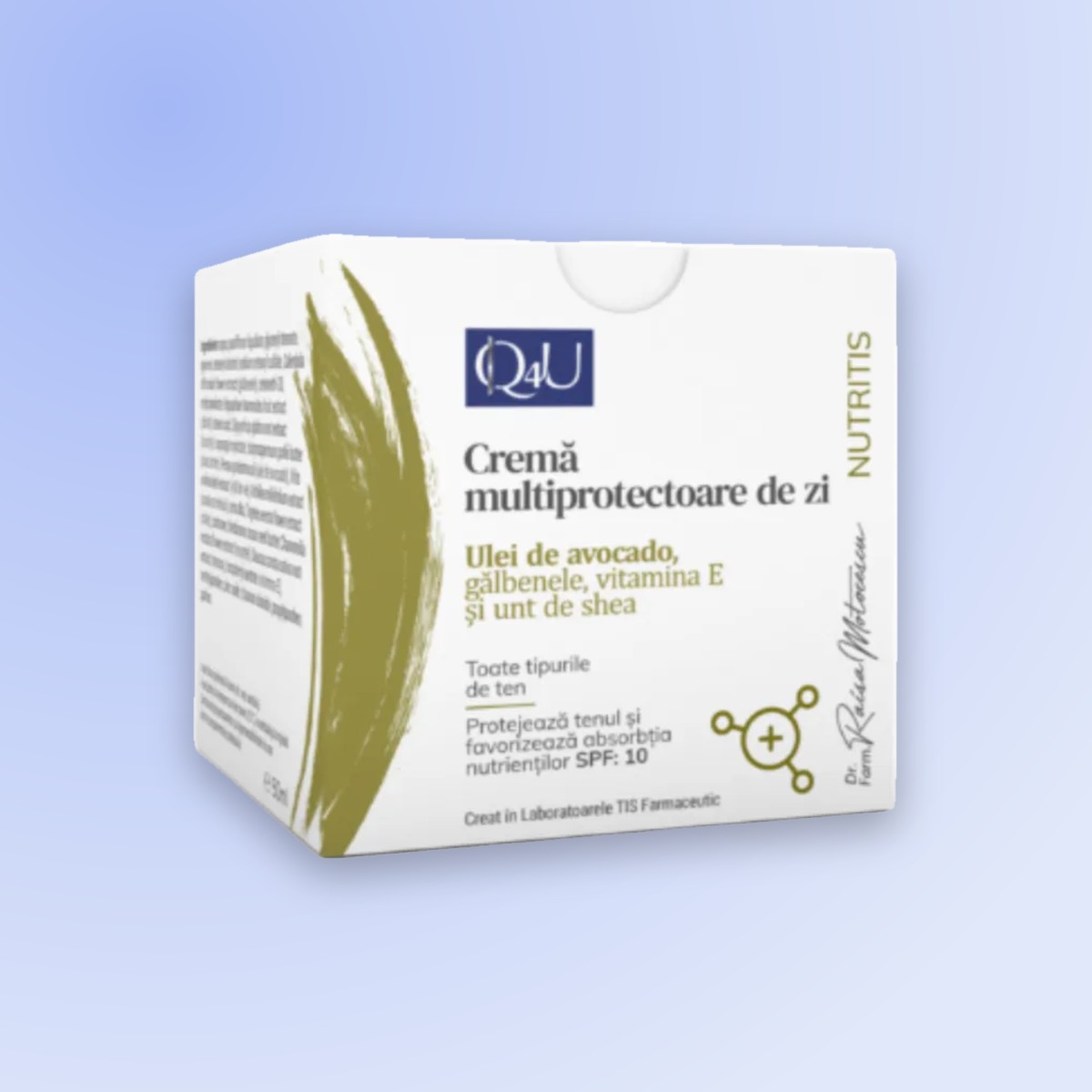 TIS Q4U Crema de zi multiprotectoare SPF10, 50 ml